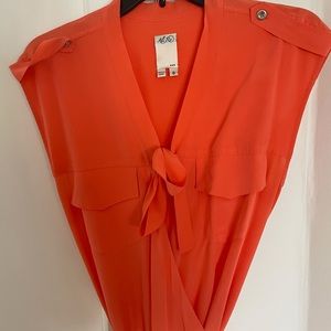 Ali Ro size 6 silk orange maxi dress
